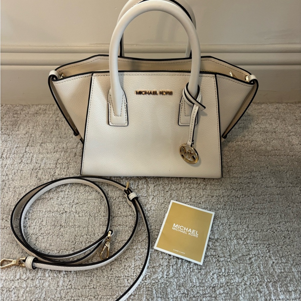 Michael Kors Avril Small Pebbled Leather Satchel